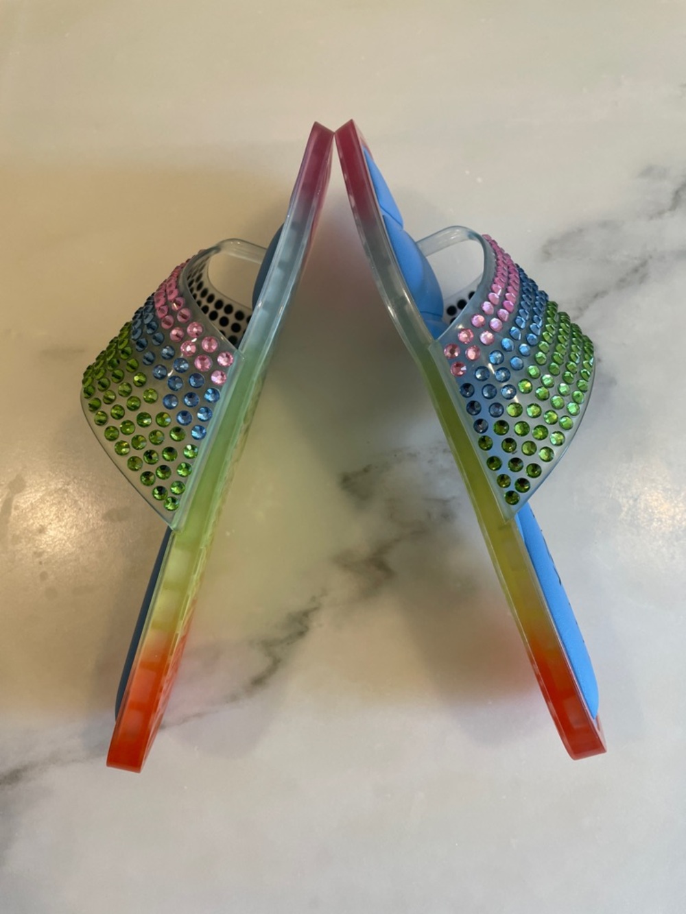 Katy Perry Collections The Geli Rainbow Embellished Sandals, Size 6 - Picture 5 of 5